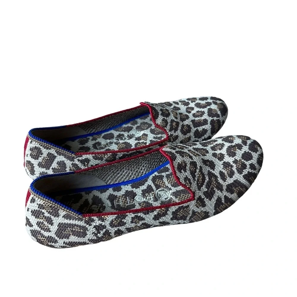 Rothy's Womens Round‎ Toe Leopard Print Loafer Size: 7
